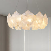 Modern Gold Flower Glass Petals Pendant Chandelier