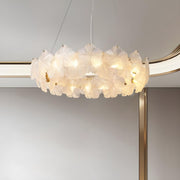 Modern Gold Flower Glass Petals Pendant Chandelier