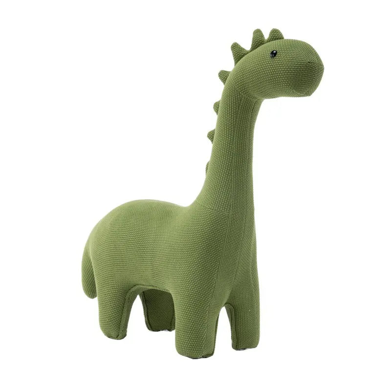 Modern Green Dinosaur-Shaped Knitted Kids Chair