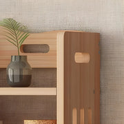 Modern Kids Room Vertical Wooden Natural Bookshelf