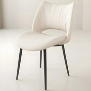 Modern Leather Open Back Upholstered Dining Chair