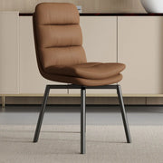 Modern Leather Padded Swivel Upholstered Dining Chair