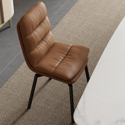 Modern Leather Padded Swivel Upholstered Dining Chair