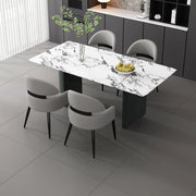 Modern Leather Upholstered Dining Chairs With Arms