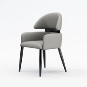 Modern Leather Upholstered Dining Chairs With Arms