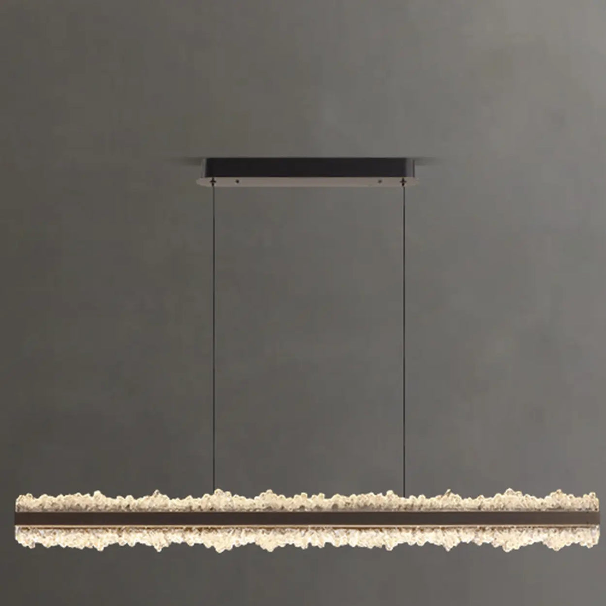 Modern Linear Crystal Chandelier for Dining Room Decor