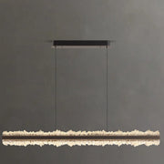 Modern Linear Crystal Chandelier for Dining Room Decor