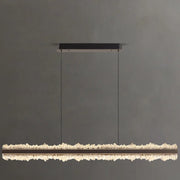 Modern Linear Crystal Chandelier for Dining Room Decor