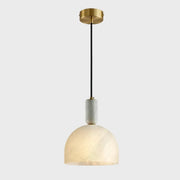Modern Living Room Dome White Glass Pendant Light