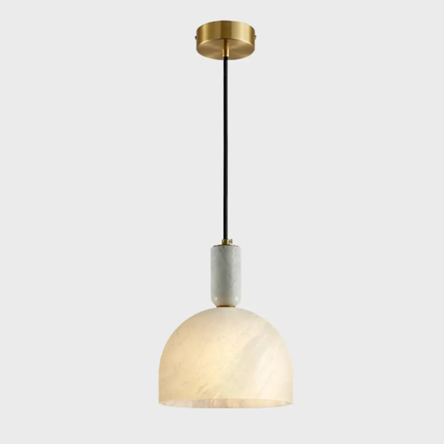Modern Living Room Dome White Glass Pendant Light