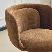 Modern Low Back Fabric Swivel Upholstered Dining Chairs Set of 2