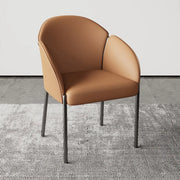 Modern Low Back Leather Upholstered Accent Dining Chair