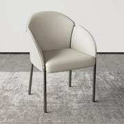 Modern Low Back Leather Upholstered Accent Dining Chair