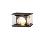 Modern Metal Solar LED Square Fence Pillar Cap Light