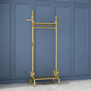 Modern Metal White Freestanding Coat Rack with Storage