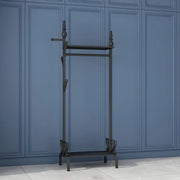 Modern Metal White Freestanding Coat Rack with Storage