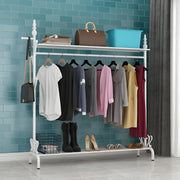 Modern Metal White Freestanding Coat Rack with Storage