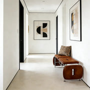 Modern Minimalist Bedroom Genuine Leather Entryway Bench