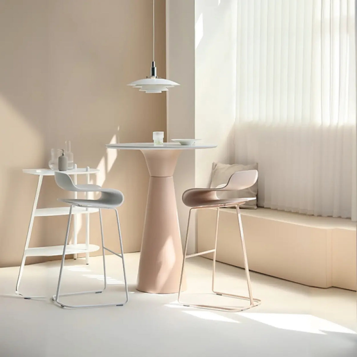Modern Minimalist Cone-Base Bistro Bar Height Table