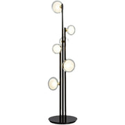 Modern Minimalist Glass Globe Circular Foot Switch Floor Lamp