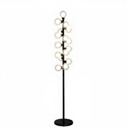 Modern Minimalist Glass Globe Circular Foot Switch Floor Lamp