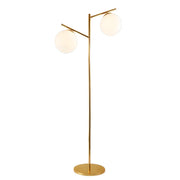 Modern Minimalist Glass Globe Circular Foot Switch Floor Lamp