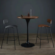 Modern Minimalist Pedestal Small Round Bar Table