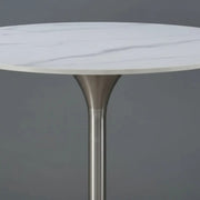 Modern Minimalist Small Round Stone Bistro Bar Table