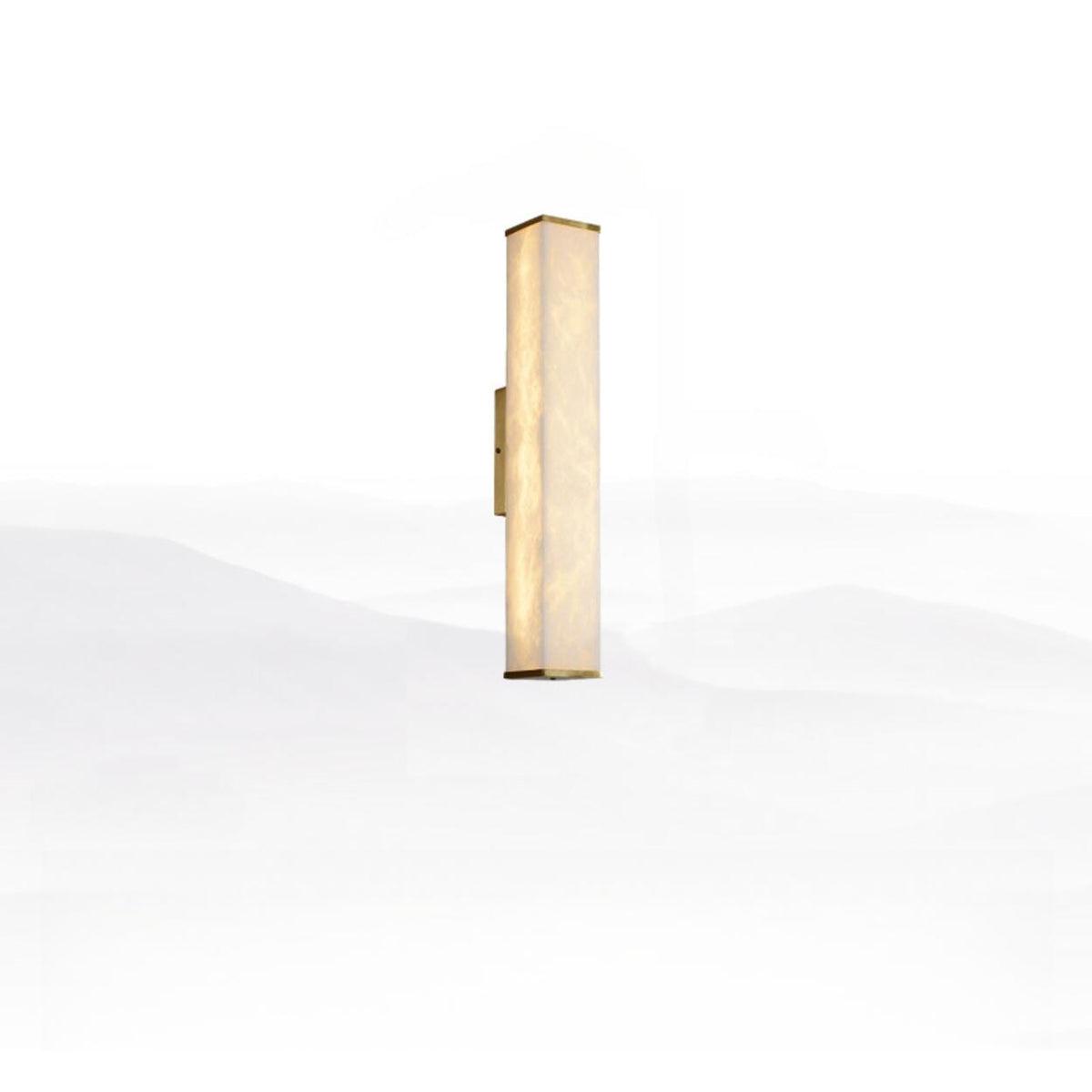 Modern Minimalist White Alabaster Wall Sconce