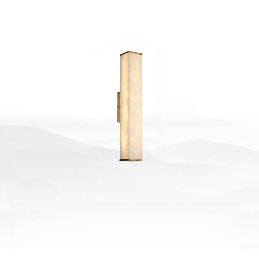Modern Minimalist White Alabaster Wall Sconce