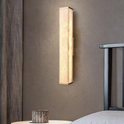 Modern Minimalist White Alabaster Wall Sconce