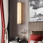 Modern Minimalist White Alabaster Wall Sconce