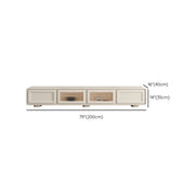 Modern Minimalist White TV Stand with Storage Cabinet