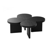 Modern Modular Black Clover Bunching Coffee Table Set of Two