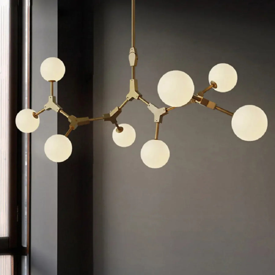 Modern Molecular 8-Light Globe Island Pendant Light