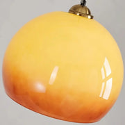 Modern Orange Amber Dome Arc Floor Lamp For Living Room