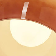 Modern Orange Amber Dome Arc Floor Lamp For Living Room
