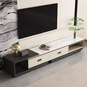 Modern Rectangle Marble Top TV Stand with Drawers