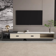 Modern Rectangle Marble Top TV Stand with Drawers