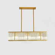 Modern Rectangular Crystal Island Chandelier Light