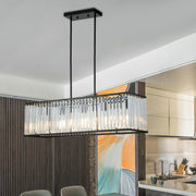 Modern Rectangular Crystal Island Chandelier Light