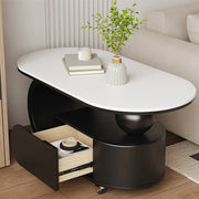 Modern Rolling Coffee Table with Storage and Sleek Design