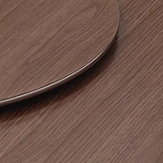 Modern Rotating Lazy Susan Round Brown Wood Dining Table