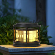 Modern Round Lantern Outdoor Waterproof Solar Pillar Light