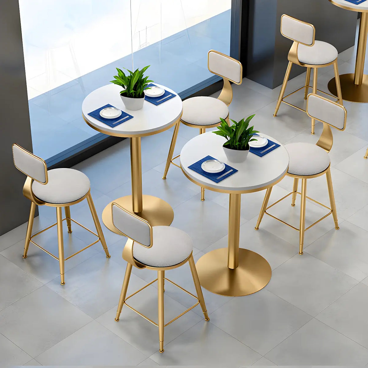 Modern Round White Sintered Stone Scratch Resistant Dining Table