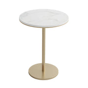 Modern Round White Sintered Stone Scratch Resistant Dining Table