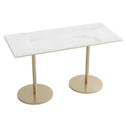 Modern Round White Sintered Stone Scratch Resistant Dining Table