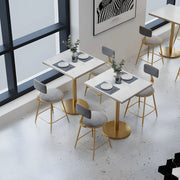 Modern Round White Sintered Stone Scratch Resistant Dining Table