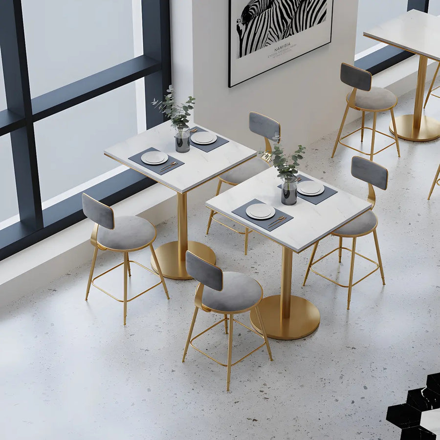 Modern Round White Sintered Stone Scratch Resistant Dining Table