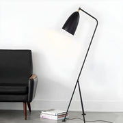 Modern Simple Black Cone and Tripod Metal Floor Lamp